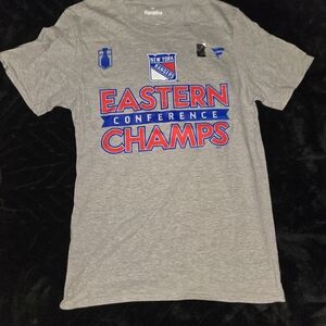 Fanatics Gray New York Rangers Champs T-Shirt
